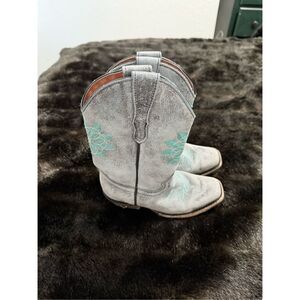 Eight Second Angel Boots Blue floral embroidered western kids 1
